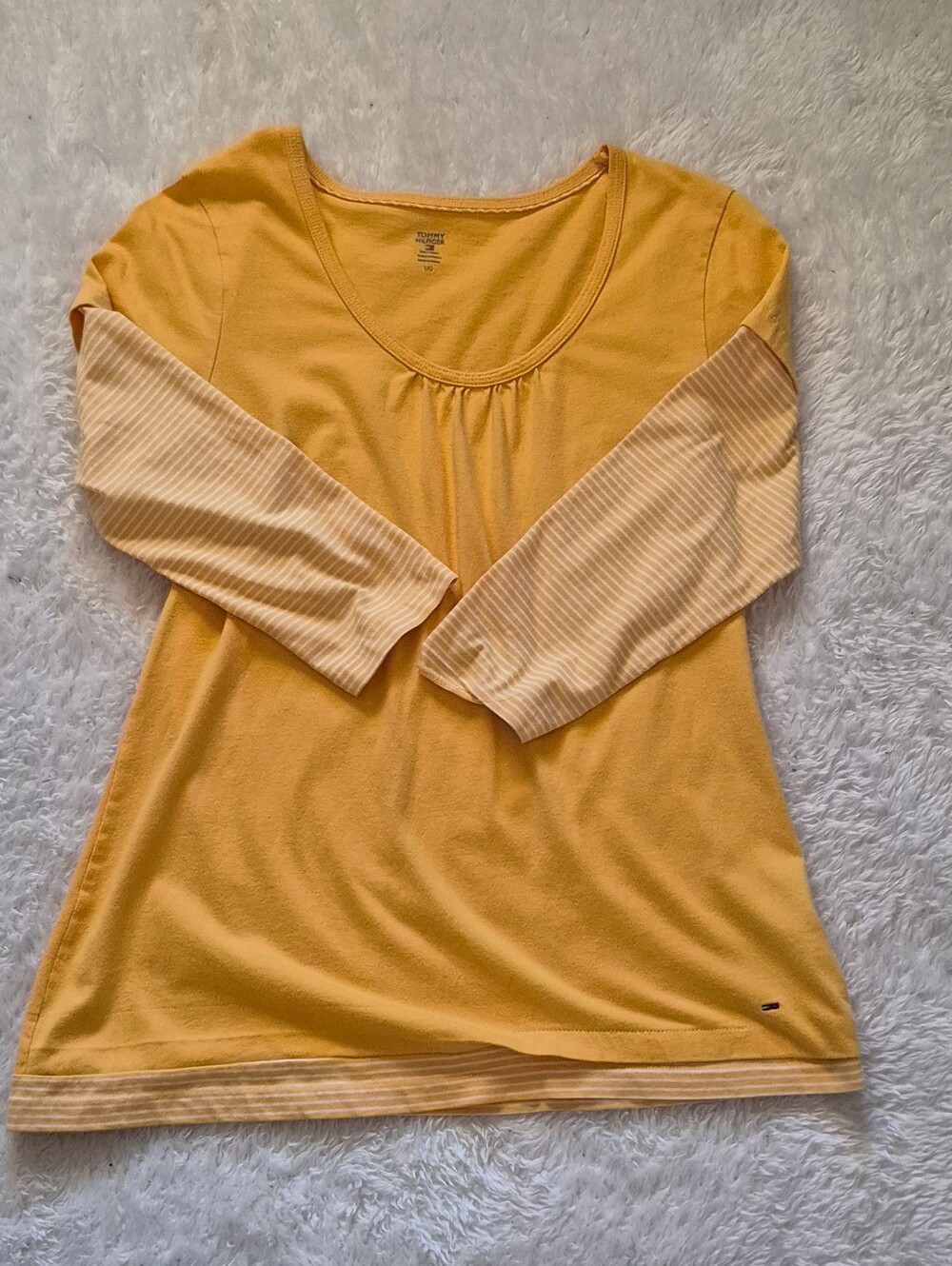Tommy Hilfiger Yellow Layered-Look Long Sleeve Tee